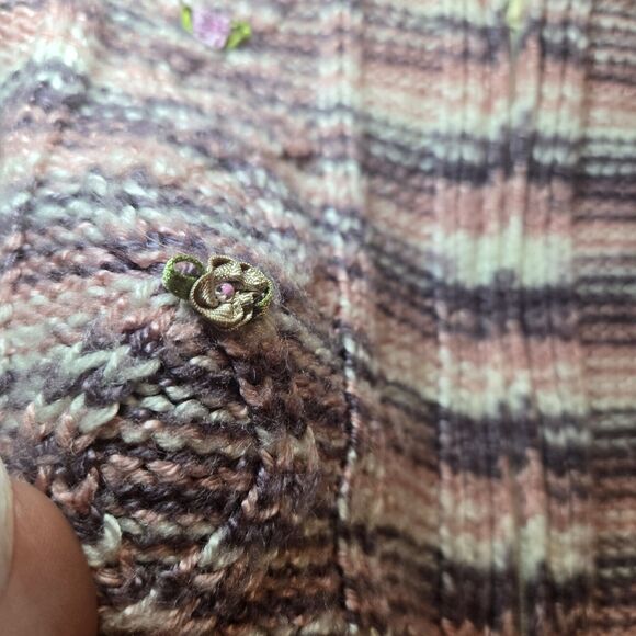 Myriam Cepeda Hand Made In Columbia Baby Girls Zip Knit Sweater Purple 1-2 Yrs - Picture 5 of 9